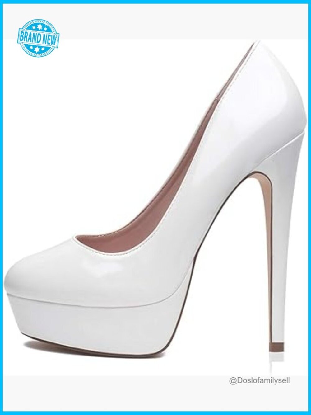 Platform High Heels Pumps Peep Toe 5.5 Inch Stilettos Slip On Dress Wedding